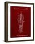 PP1051-Burgundy Spark Plug Patent Poster-Cole Borders-Framed Giclee Print