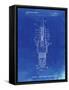 PP1051-Faded Blueprint Spark Plug Patent Poster-Cole Borders-Framed Stretched Canvas