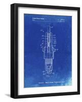 PP1051-Faded Blueprint Spark Plug Patent Poster-Cole Borders-Framed Giclee Print