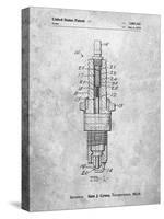 PP1051-Slate Spark Plug Patent Poster-Cole Borders-Stretched Canvas