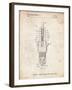 PP1051-Vintage Parchment Spark Plug Patent Poster-Cole Borders-Framed Giclee Print