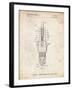 PP1051-Vintage Parchment Spark Plug Patent Poster-Cole Borders-Framed Giclee Print