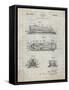 PP1052-Antique Grid Parchment Stapler Patent Poster-Cole Borders-Framed Stretched Canvas