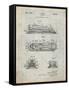 PP1052-Antique Grid Parchment Stapler Patent Poster-Cole Borders-Framed Stretched Canvas