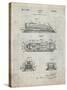 PP1052-Antique Grid Parchment Stapler Patent Poster-Cole Borders-Stretched Canvas