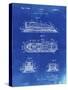 PP1052-Faded Blueprint Stapler Patent Poster-Cole Borders-Stretched Canvas