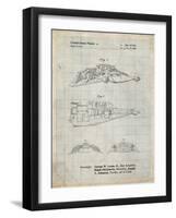 PP1057-Antique Grid Parchment Star Wars Snowspeeder Poster-Cole Borders-Framed Giclee Print