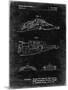 PP1057-Black Grunge Star Wars Snowspeeder Poster-Cole Borders-Mounted Premium Giclee Print