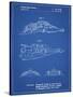 PP1057-Blueprint Star Wars Snowspeeder Poster-Cole Borders-Stretched Canvas