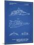 PP1057-Blueprint Star Wars Snowspeeder Poster-Cole Borders-Mounted Giclee Print