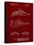 PP1057-Burgundy Star Wars Snowspeeder Poster-Cole Borders-Stretched Canvas