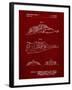 PP1057-Burgundy Star Wars Snowspeeder Poster-Cole Borders-Framed Giclee Print