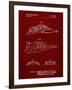 PP1057-Burgundy Star Wars Snowspeeder Poster-Cole Borders-Framed Giclee Print