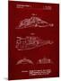 PP1057-Burgundy Star Wars Snowspeeder Poster-Cole Borders-Mounted Premium Giclee Print