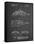 PP1057-Chalkboard Star Wars Snowspeeder Poster-Cole Borders-Framed Stretched Canvas