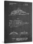 PP1057-Chalkboard Star Wars Snowspeeder Poster-Cole Borders-Stretched Canvas