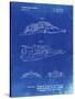 PP1057-Faded Blueprint Star Wars Snowspeeder Poster-Cole Borders-Stretched Canvas