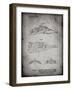 PP1057-Faded Grey Star Wars Snowspeeder Poster-Cole Borders-Framed Giclee Print