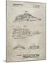 PP1057-Sandstone Star Wars Snowspeeder Poster-Cole Borders-Mounted Giclee Print