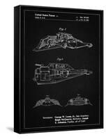 PP1057-Vintage Black Star Wars Snowspeeder Poster-Cole Borders-Framed Stretched Canvas