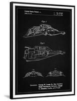 PP1057-Vintage Black Star Wars Snowspeeder Poster-Cole Borders-Framed Premium Giclee Print