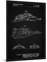 PP1057-Vintage Black Star Wars Snowspeeder Poster-Cole Borders-Mounted Premium Giclee Print