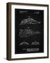 PP1057-Vintage Black Star Wars Snowspeeder Poster-Cole Borders-Framed Giclee Print