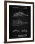 PP1057-Vintage Black Star Wars Snowspeeder Poster-Cole Borders-Framed Giclee Print