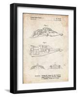 PP1057-Vintage Parchment Star Wars Snowspeeder Poster-Cole Borders-Framed Giclee Print