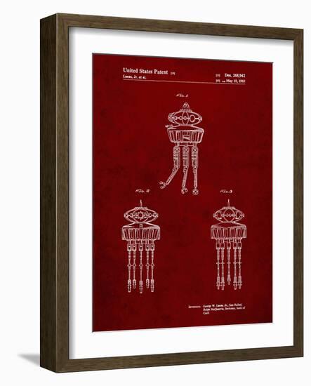 PP1059-Burgundy Star Wars Viper Prode Droid Poster-Cole Borders-Framed Giclee Print
