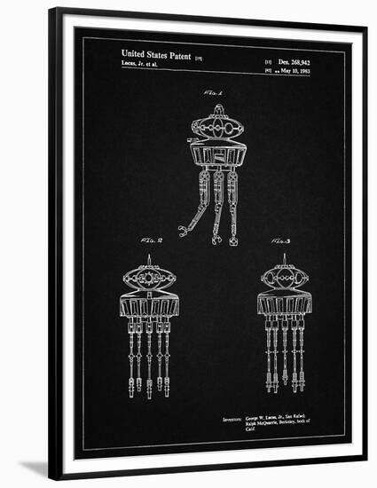 PP1059-Vintage Black Star Wars Viper Prode Droid Poster-Cole Borders-Framed Premium Giclee Print