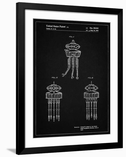 PP1059-Vintage Black Star Wars Viper Prode Droid Poster-Cole Borders-Framed Giclee Print