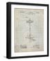 PP106-Antique Grid Parchment Hi Hat Cymbal Stand and Pedal Patent Poster-Cole Borders-Framed Giclee Print