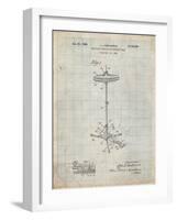 PP106-Antique Grid Parchment Hi Hat Cymbal Stand and Pedal Patent Poster-Cole Borders-Framed Giclee Print