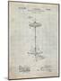 PP106-Antique Grid Parchment Hi Hat Cymbal Stand and Pedal Patent Poster-Cole Borders-Mounted Giclee Print
