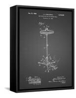 PP106-Black Grid Hi Hat Cymbal Stand and Pedal Patent Poster-Cole Borders-Framed Stretched Canvas