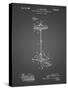 PP106-Black Grid Hi Hat Cymbal Stand and Pedal Patent Poster-Cole Borders-Stretched Canvas