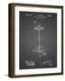 PP106-Black Grid Hi Hat Cymbal Stand and Pedal Patent Poster-Cole Borders-Framed Giclee Print