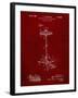 PP106-Burgundy Hi Hat Cymbal Stand and Pedal Patent Poster-Cole Borders-Framed Giclee Print