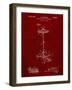 PP106-Burgundy Hi Hat Cymbal Stand and Pedal Patent Poster-Cole Borders-Framed Giclee Print