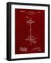 PP106-Burgundy Hi Hat Cymbal Stand and Pedal Patent Poster-Cole Borders-Framed Giclee Print