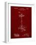 PP106-Burgundy Hi Hat Cymbal Stand and Pedal Patent Poster-Cole Borders-Framed Giclee Print