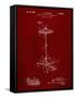 PP106-Burgundy Hi Hat Cymbal Stand and Pedal Patent Poster-Cole Borders-Framed Stretched Canvas