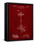 PP106-Burgundy Hi Hat Cymbal Stand and Pedal Patent Poster-Cole Borders-Framed Stretched Canvas