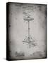 PP106-Faded Grey Hi Hat Cymbal Stand and Pedal Patent Poster-Cole Borders-Stretched Canvas