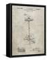 PP106-Sandstone Hi Hat Cymbal Stand and Pedal Patent Poster-Cole Borders-Framed Stretched Canvas