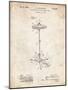 PP106-Vintage Parchment Hi Hat Cymbal Stand and Pedal Patent Poster-Cole Borders-Mounted Giclee Print