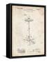 PP106-Vintage Parchment Hi Hat Cymbal Stand and Pedal Patent Poster-Cole Borders-Framed Stretched Canvas