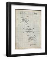 PP1060-Antique Grid Parchment Star Wars X Wing Starfighter Star Wars Poster-Cole Borders-Framed Premium Giclee Print