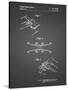 PP1060-Black Grid Star Wars X Wing Starfighter Star Wars Poster-Cole Borders-Stretched Canvas